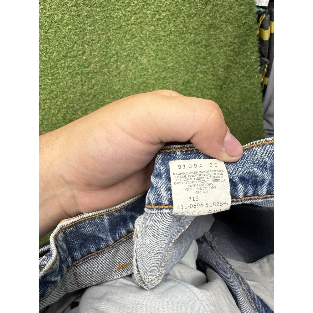 Vintage Levis 505 Jeans Mens 36x30 Orange Tab Medium Wash Faded 1994 90 Workwear